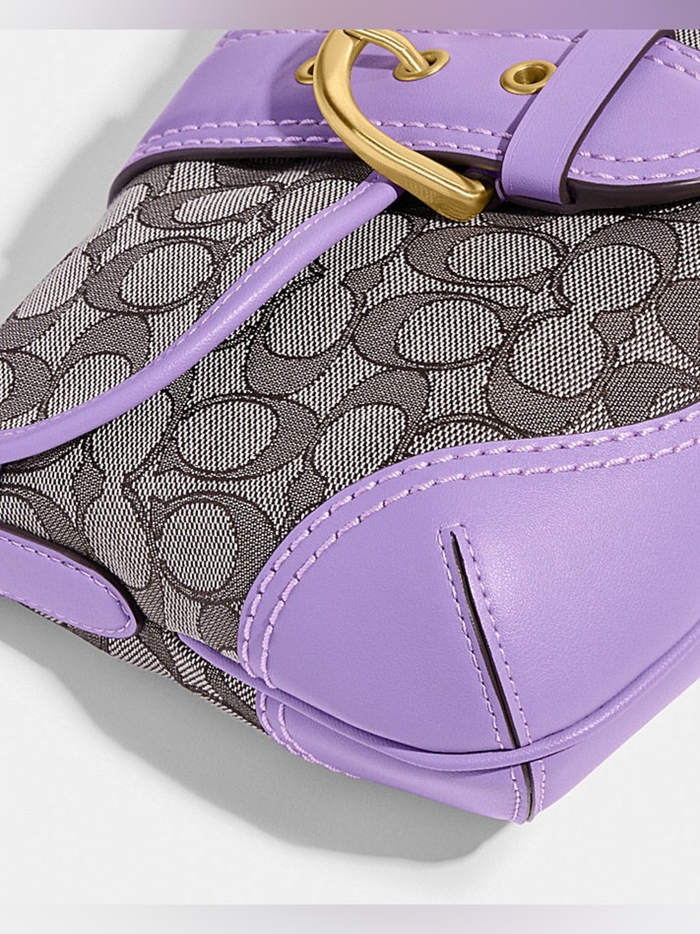 Coach Soho Bag In Signature Jacquard - Brass/Iris - Picture 2 of 8